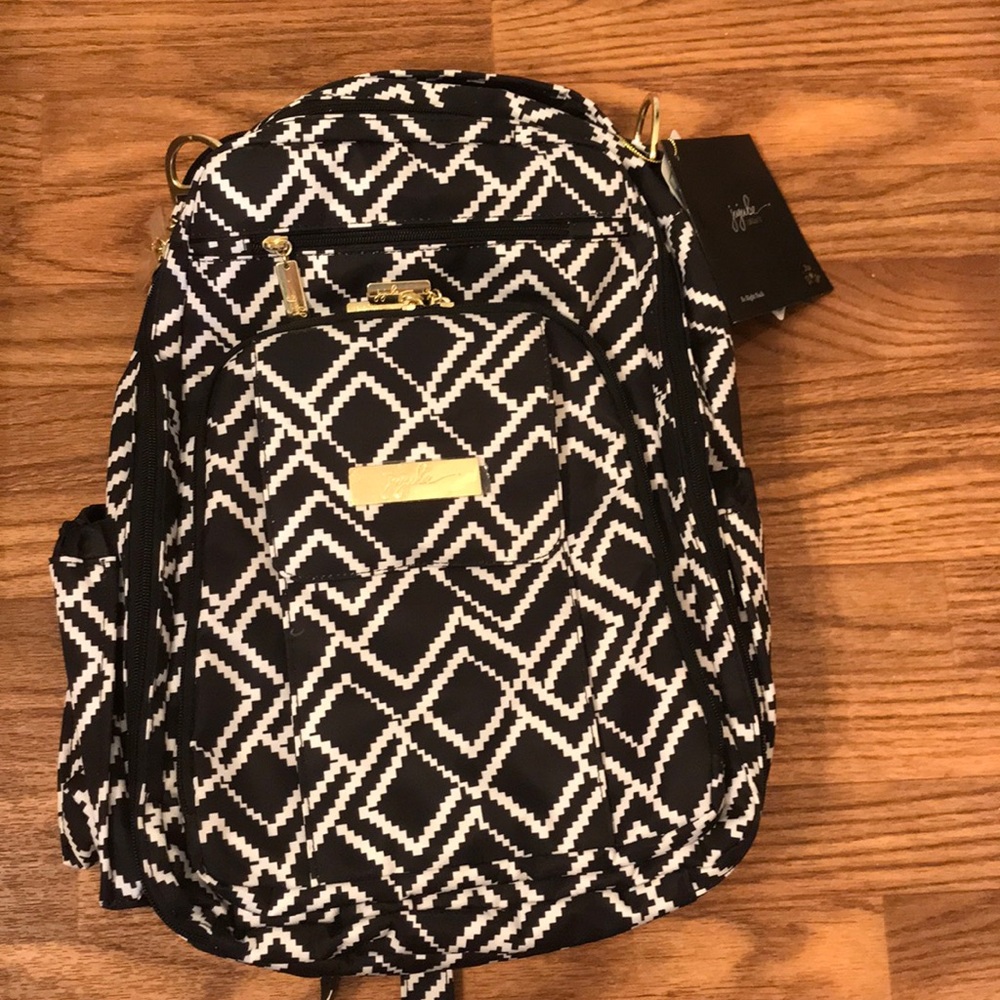 Jujube black and white backpack NWT